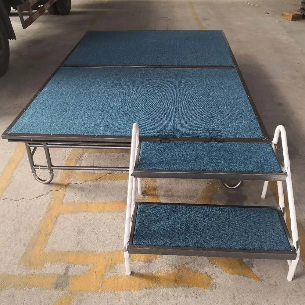 

Event Hotel Folding Wedding T-Platform Lifting Mobile Assembling Iron Stage Shelf
