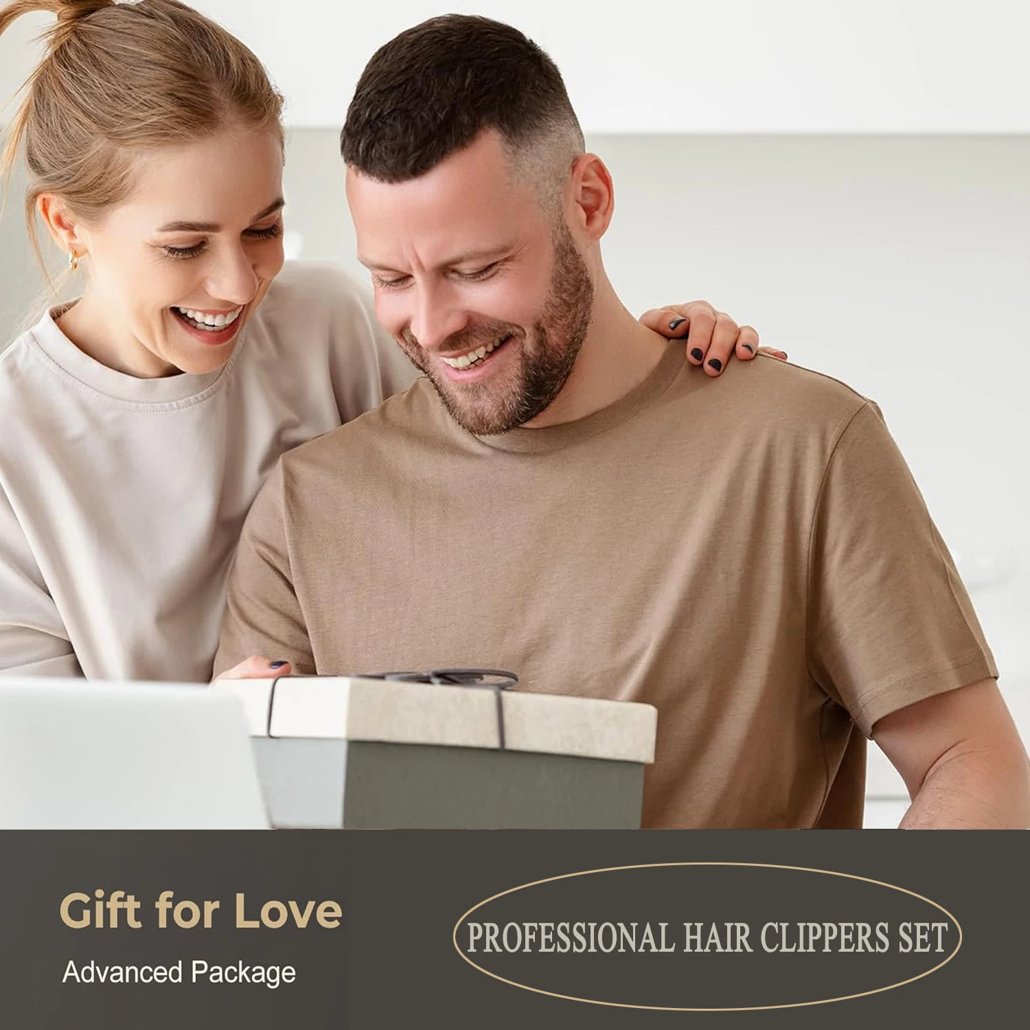ماكينة حلاقة قابلة لإعادة الشحن لقص الشعر، مجموعة ماكينة قص الشعر الاحترافية وتشذيب الشعر للرجال