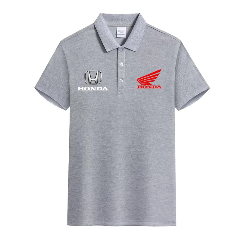 Honda printed logo summer workwear polo shirt short sleeved casual T-shirt