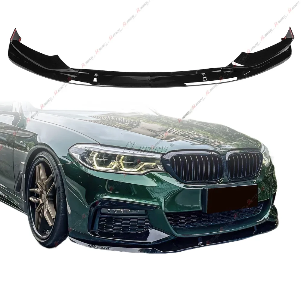 Front Bumper Lip Spoiler Glossy Black Performance Style Splitter Fits G30 G31 5 Series M Sport 2017 2020 BMW