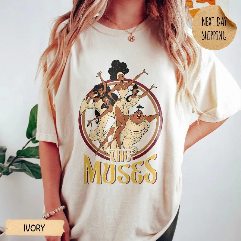 ديزني هرقل 1997 قميص المرأة القطن الخالص تي شيرت الصيف جديد Y2K الرجال والنساء المتضخم زوجين الزي