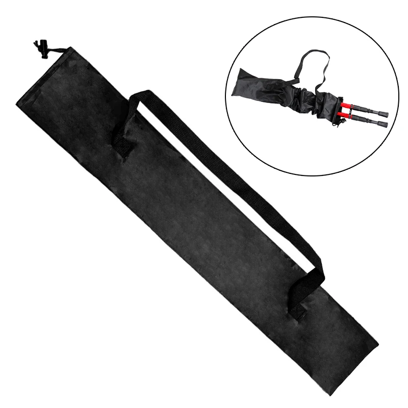 Alça preta caminhadas pólo saco de pano de armazenamento oxford à prova dwaterproof água bengala organizador portátil ao ar livre saco de cordão