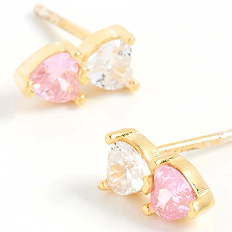 Luxuriöse Geometrische 925 Sterling Silber Ohrstecker Rosa Serie Zirkon Anhänger Creolen Süße Modische Hochzeitsschmuck Geschenke – Detail 16
