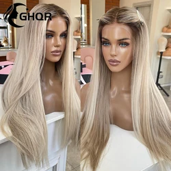 Highlight Ombre Lace Front Perücke Menschenhaar 13x4 13x6 HDTransparent Full Lace Frontal vor gezupft brasilia nischen natürlichen Haaransatz