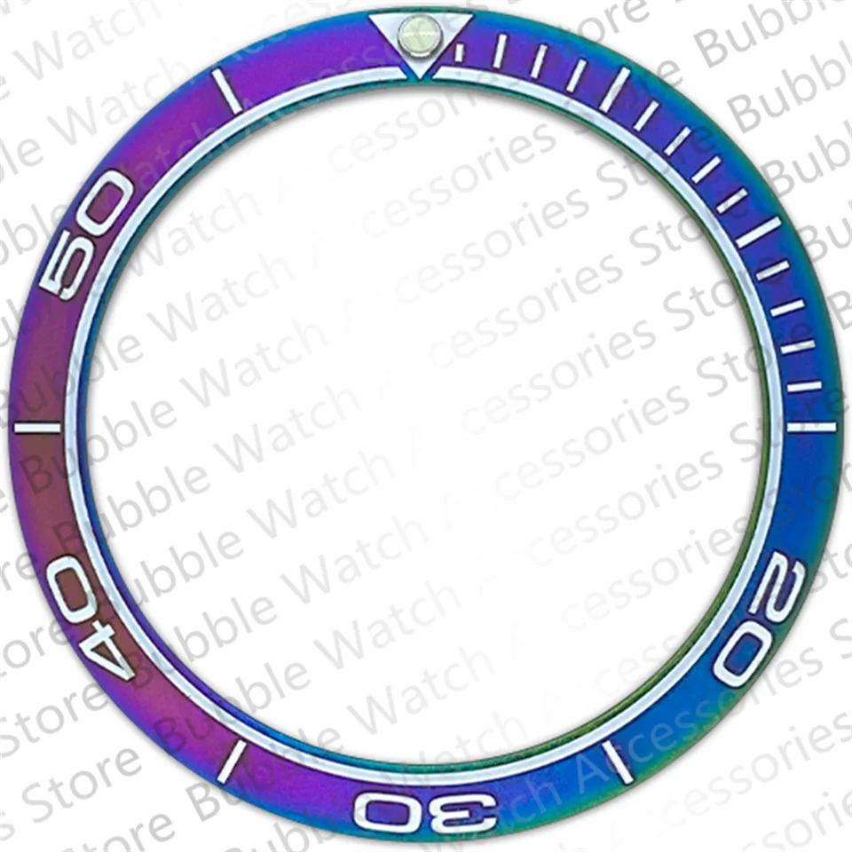 Inserto per lunetta in ceramica nera blu oro 38mm adatto per orologio da polso meccanico Omg HaiMa600