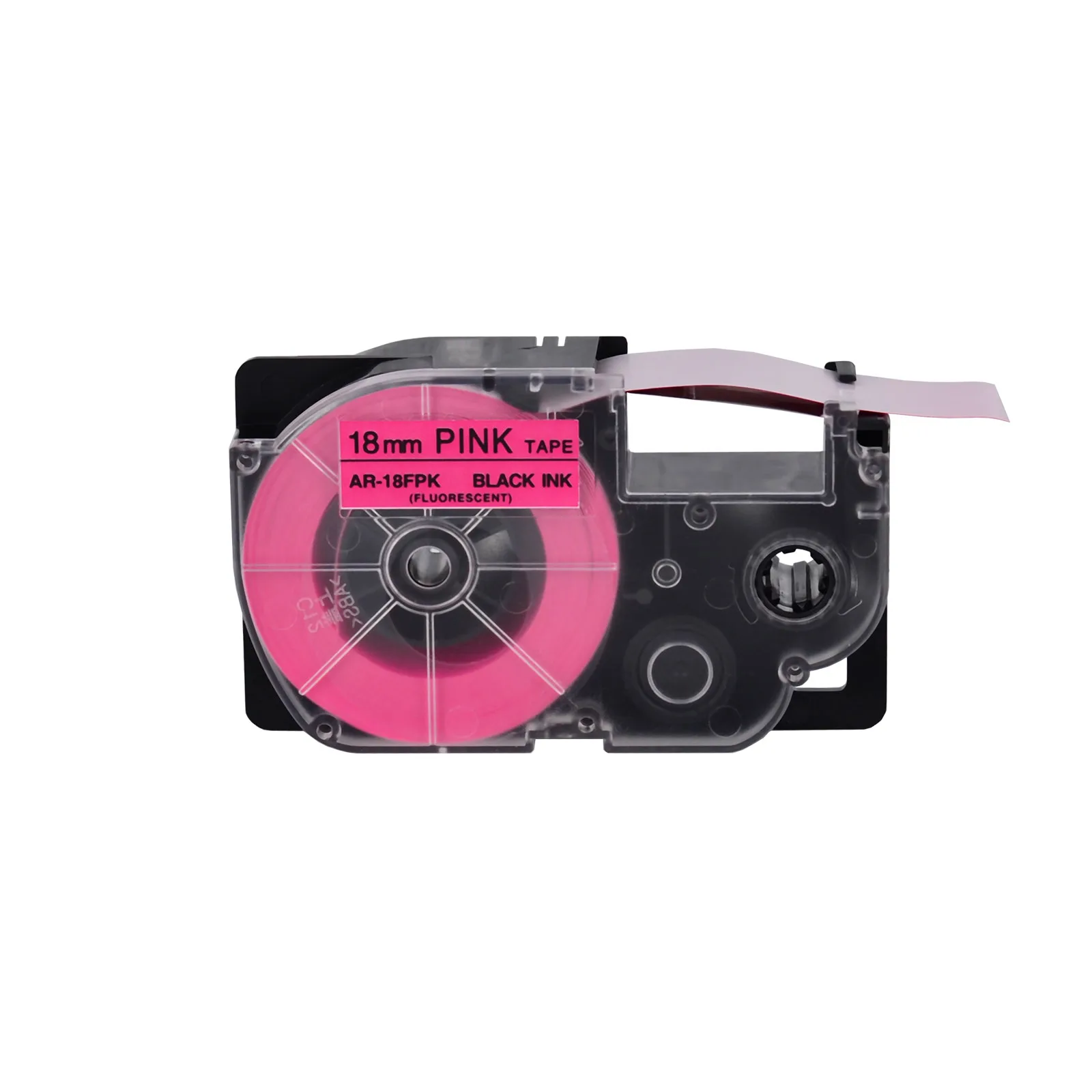 5PK Black on Fluro Pink 18mm Compatible For Casio AR-18FPK Fluorescent Tapes For KL-60 KL-60SR KL-C500 KL-P350W Label Printe