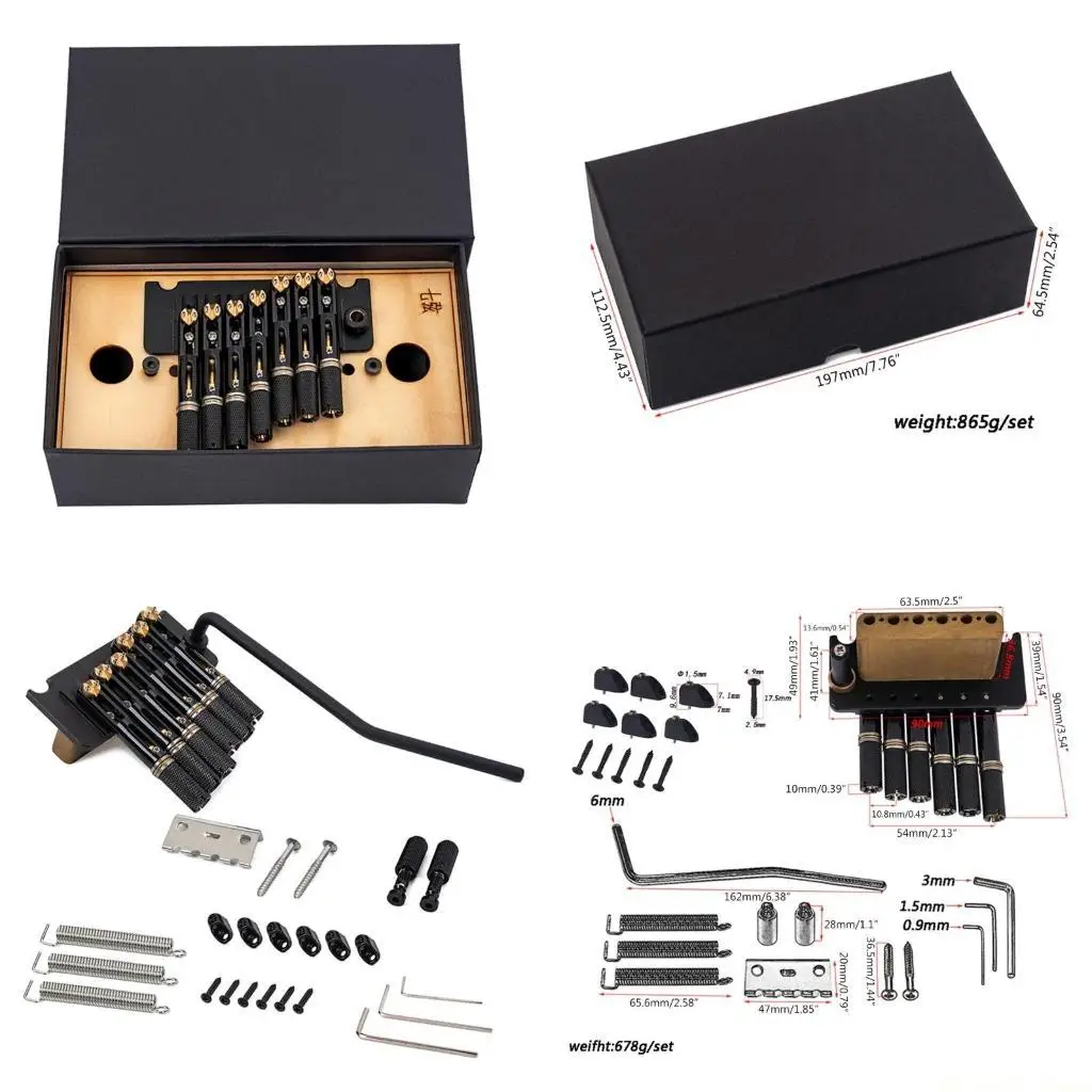 

31BE 6/7-String Headless Guitar Bridge Tailpiece System for Headless Guitar Accessories Electric Guitar Bridge Tremolo System