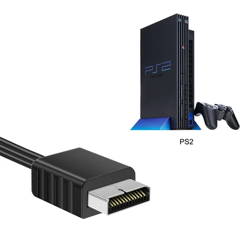 Imagen 2 del producto Adaptador convertidor compatible con Playstation PS2 a HDMI, Cable de enlace HD para PS2, compatible con salida 1080P 720P