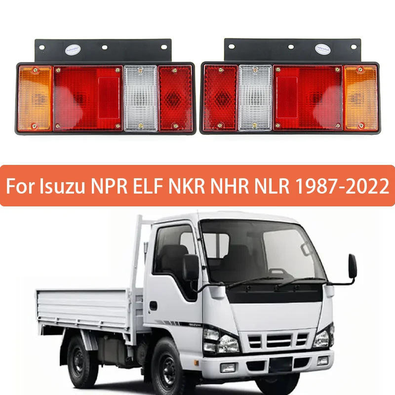 For Isuzu NPR ELF NKR NHR NLR 1987-2022 Truck Rear Bumper Tail Parking Brake Light Warming Signal Reflector Lamp