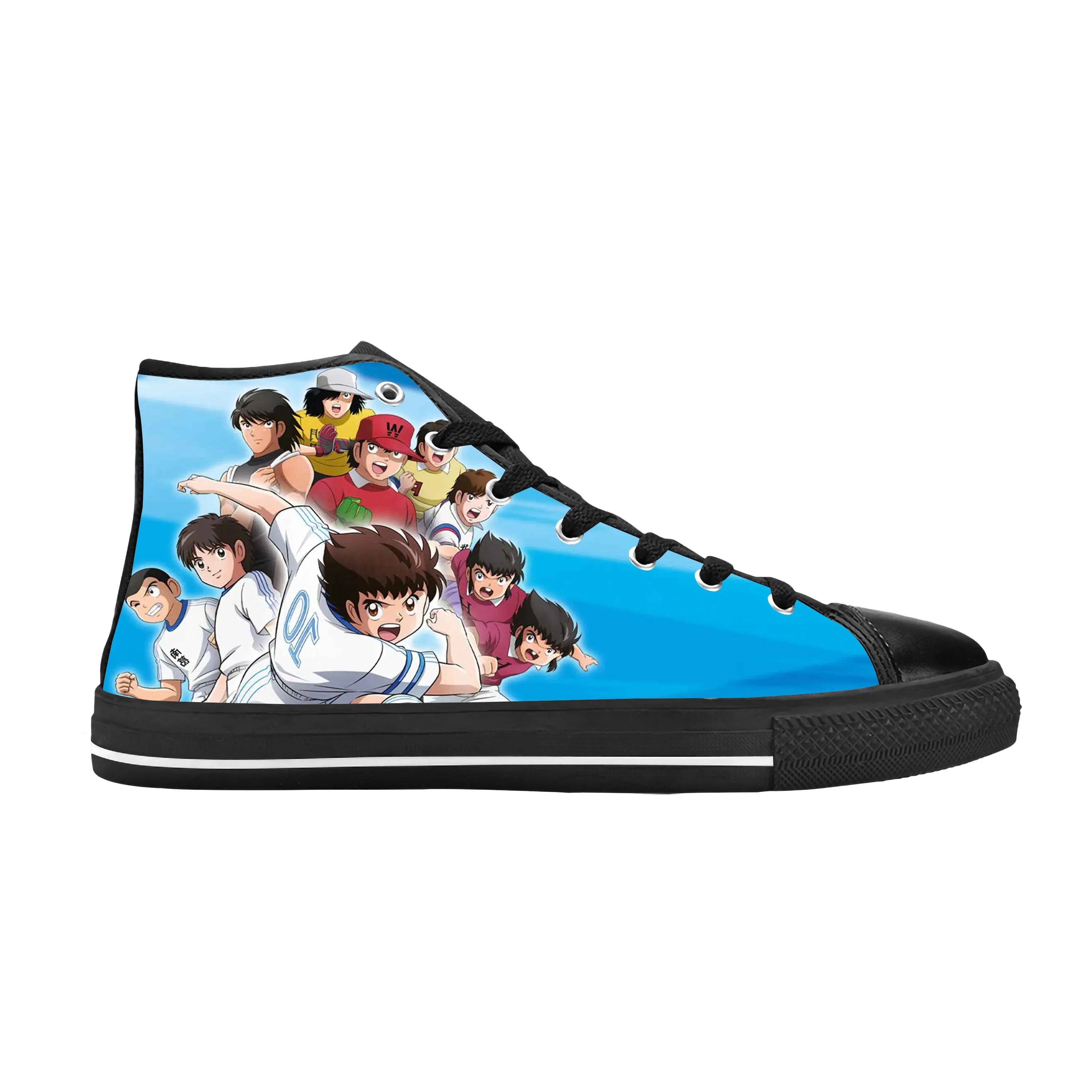 Anime Manga Cartoon Captain Tsubasa Ozora Tsubasa Casual Cloth Shoes High Top Comfortable Breathable 3D Print Men Women Sneakers