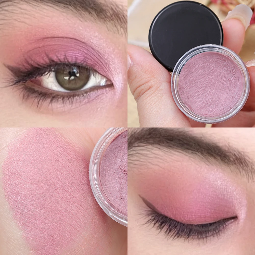 Matte Lidschatten creme Glitzer Pfirsich rosa lila erröten nackt braun Gesichts kontur wasserdicht dauerhafte Lidschatten Primer Basis Make-up