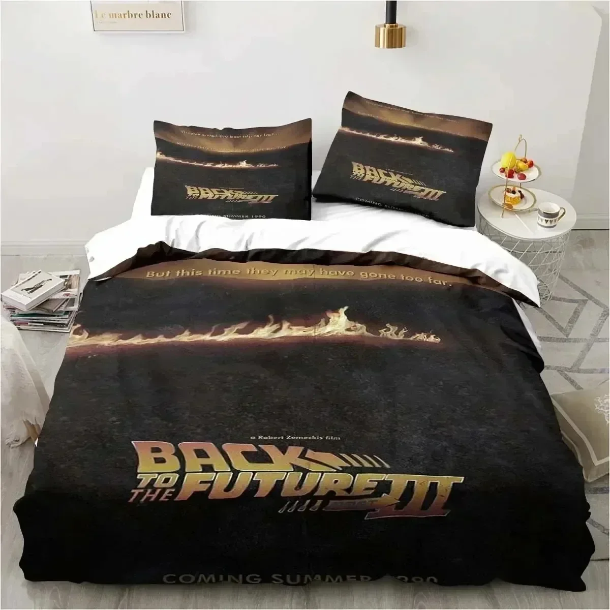 Luxury New 3D Print Back To The Future Classic Movie Retro Bedding Set Bed Single Double Bed Queen King Quilt Cover Boy Gift