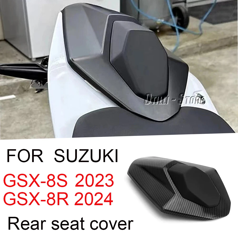 New Motorcycle Black Carbon Fiber Pillion Rear Seat Cover Cowl Fairing For Suzuki GSX-8S GSX8S GSX-8R GSX8R GSX 8S 8R 2023 2024