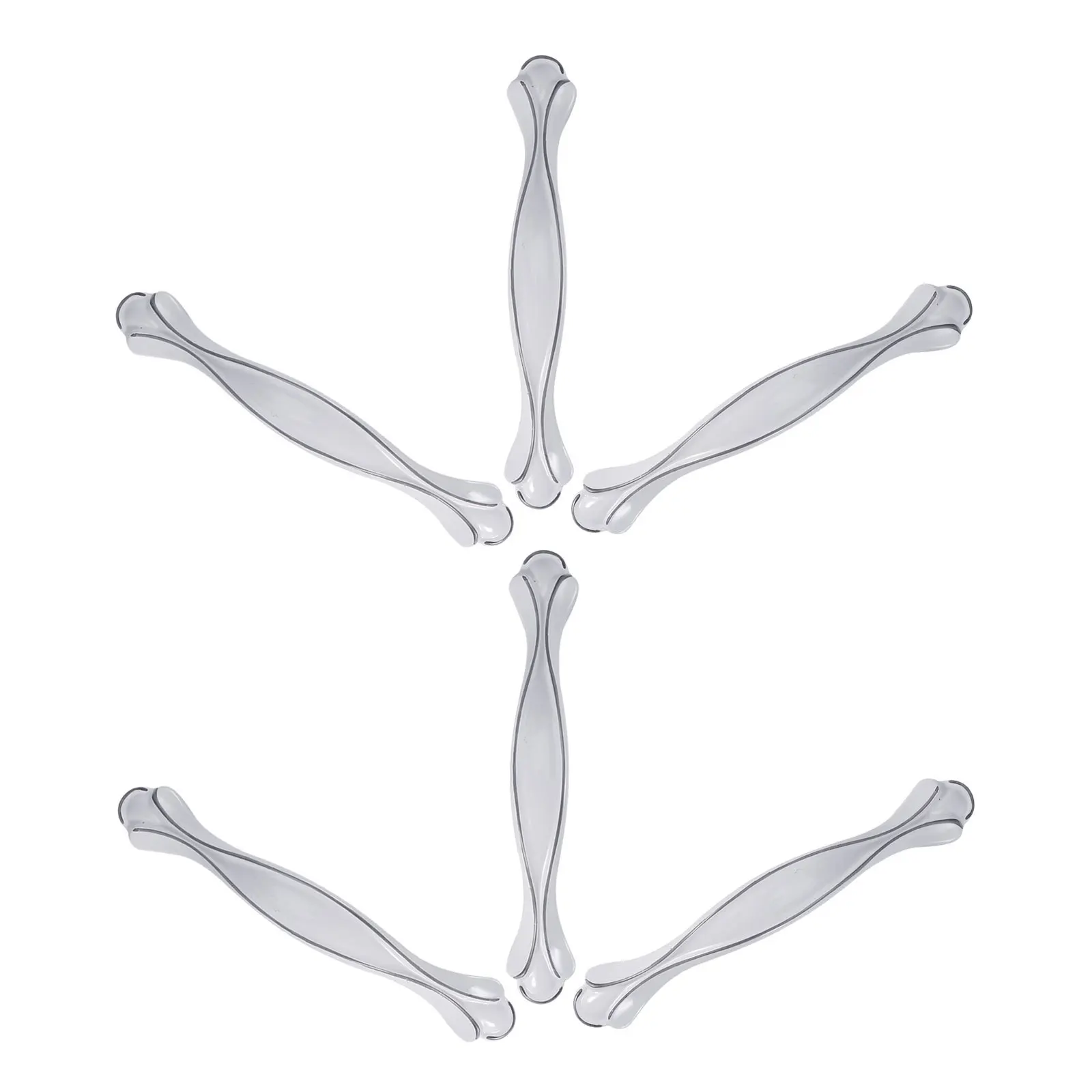 6 قطعة مقابض خزانة نحاسية عالية الصلابة درج يسحب لا الصدأ الأثاث الأجهزة النكهة الأوروبية اكسسوارات الأبيض #3