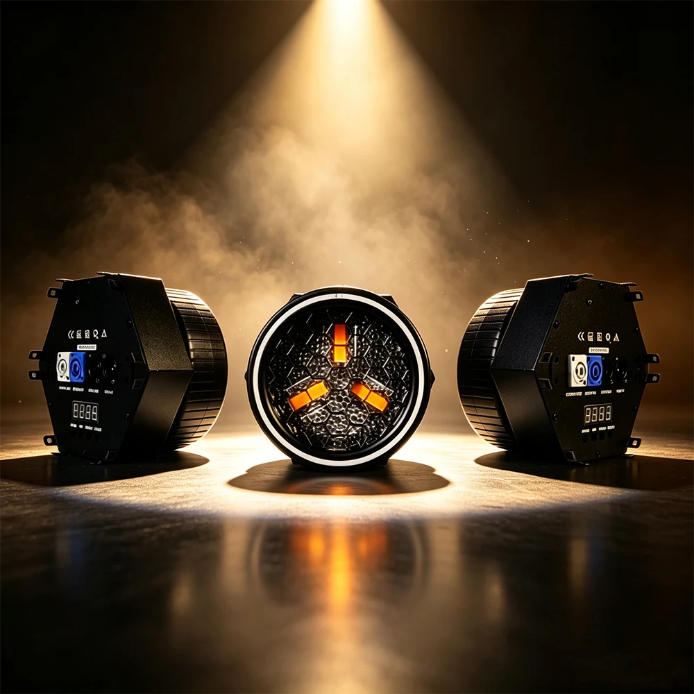 4pcs/lot 130W LED COB Vintage Wheel Strobe Light Single Retro DJ Lighting DMX512 Matrix Background Lamp for Wedding Bar DJ Show