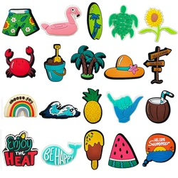 Summer Beach Shoe Charms for Crocs Accessories Charms Clogs Bag Bubble Slides DIY Shoe Decoration Buckle Pin Kids Party Gifts