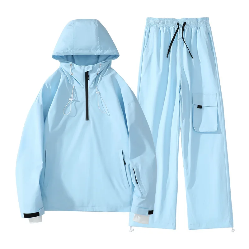 

New Lightweight Two-piece Skiing Suit, Couple's Windproof and Waterproof Mountaineering Suit, Outdoor Skiing Clothes and Pants