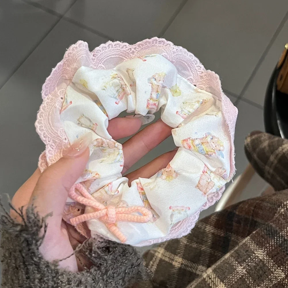 Rosa süßes Haarseil, Dickdarm-Haarband, kompaktes Haar-Accessoire, tägliches Tragen, Haar-Accessoire, zartes Design, Haarseil