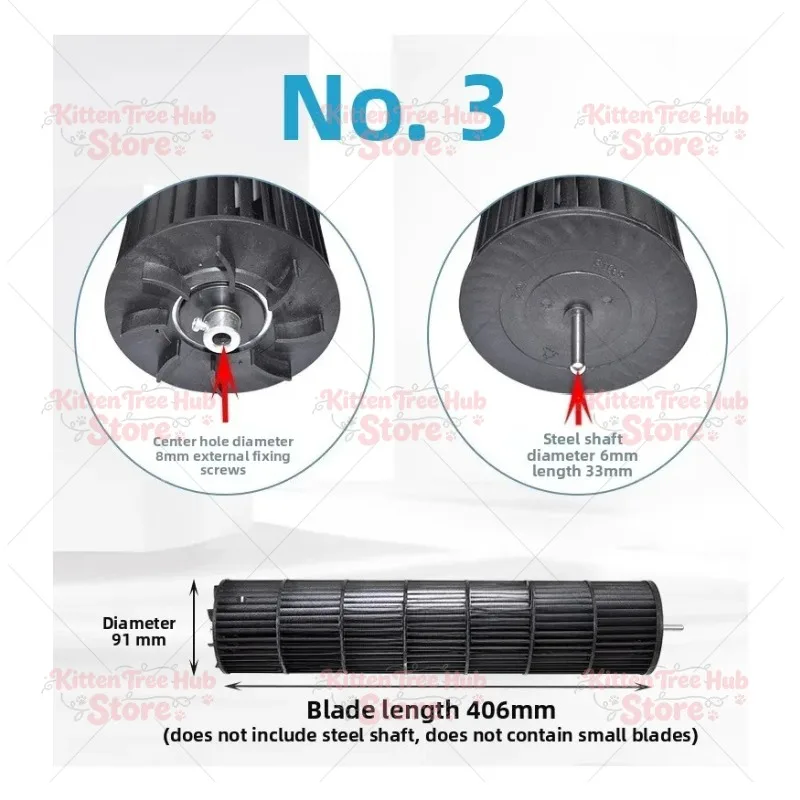 Cross Flow Impeller Blade, Tower Fan Turbine Replacement Part