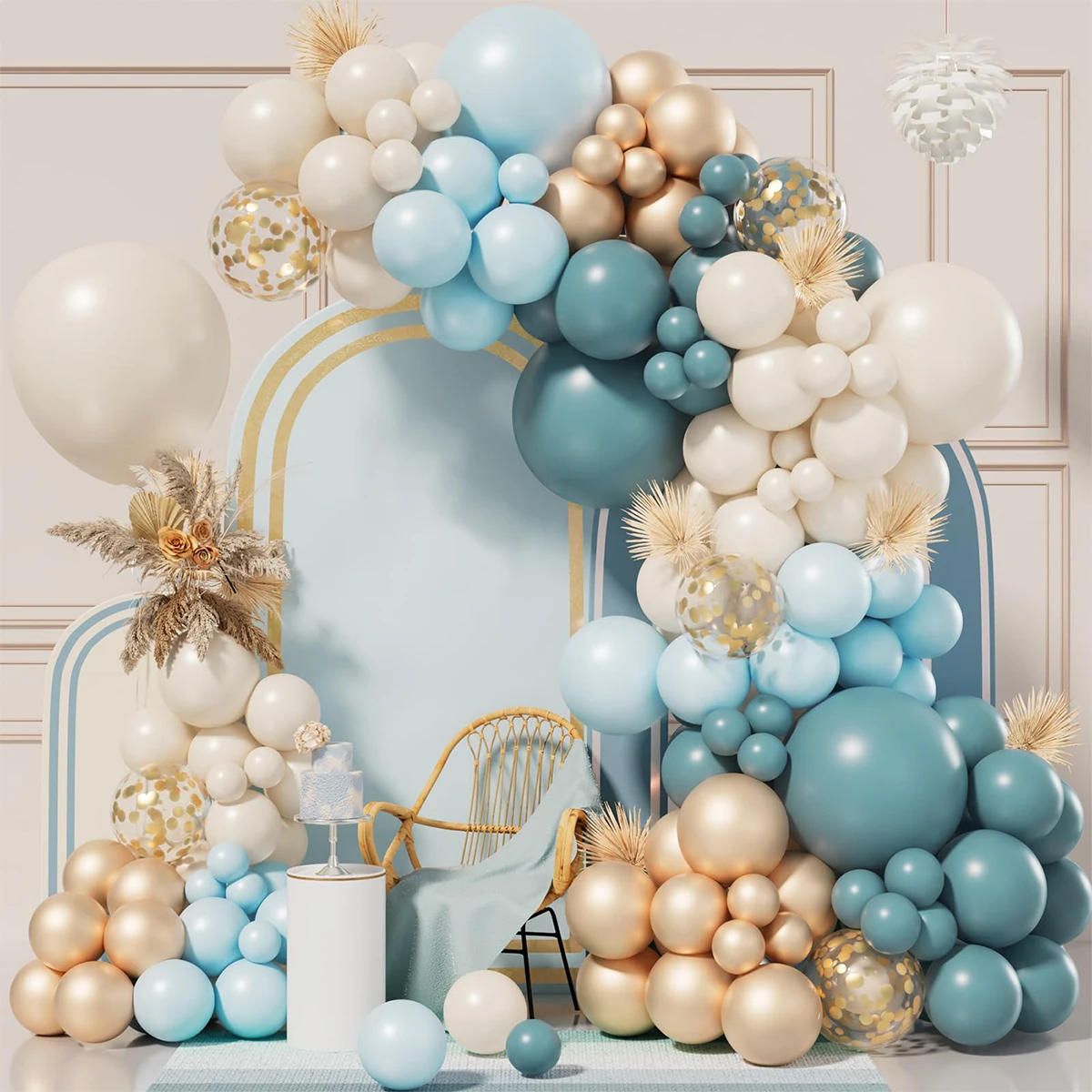 

Sea Blue Gold Balloon Garland Arch Kit Wedding Birthday Party Decor Birthday Wedding Ballon Anniversaire Baby Shower Boys Balony