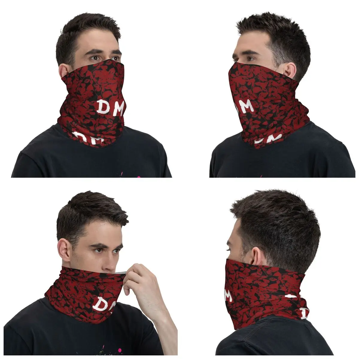 Depeche-Cool Mode Bandana para homens e mulheres, polainas no pescoço, faixa de música impressa, lenço de máscara Balaclavas, bandana multiúso, à prova de vento adulto