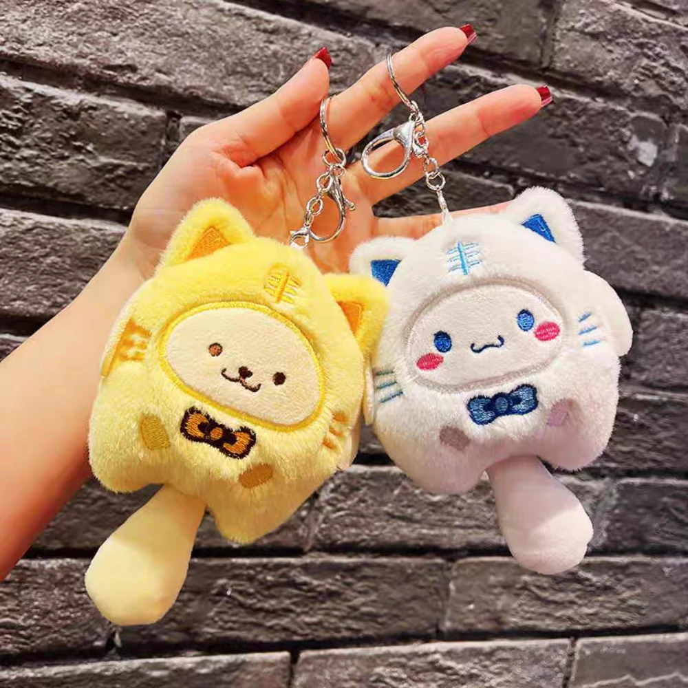 

Kawaii Hello Kitty Kuromi Melody плюшевый брелок с рисунком Sanrio Cinnamoroll Pompompurin студенческий рюкзак декоративные аксессуары