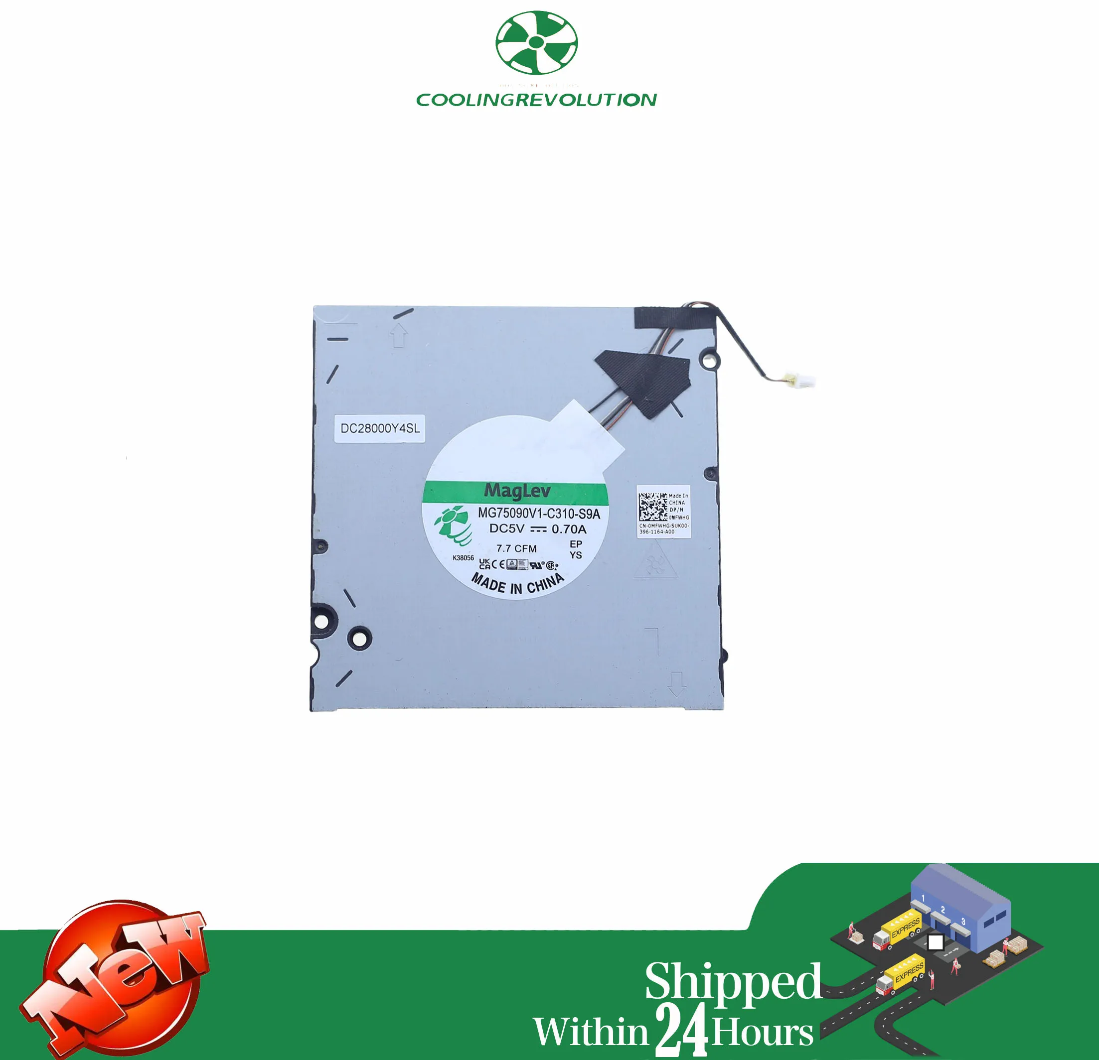 Wentylator do chłodzenia procesora laptopa MG75090V1-C310-S9A DC5V 0.70A 4Pin dla Dell Precision 7670 M7670 A5500 0MFWHG MFWHG — zdjęcie produktu 6