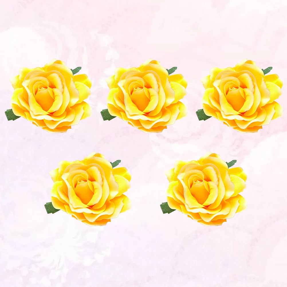 

Bridal Flower Wedding Hair Pins Big Rose Brooch Headpiece for Women Flowers Decorations