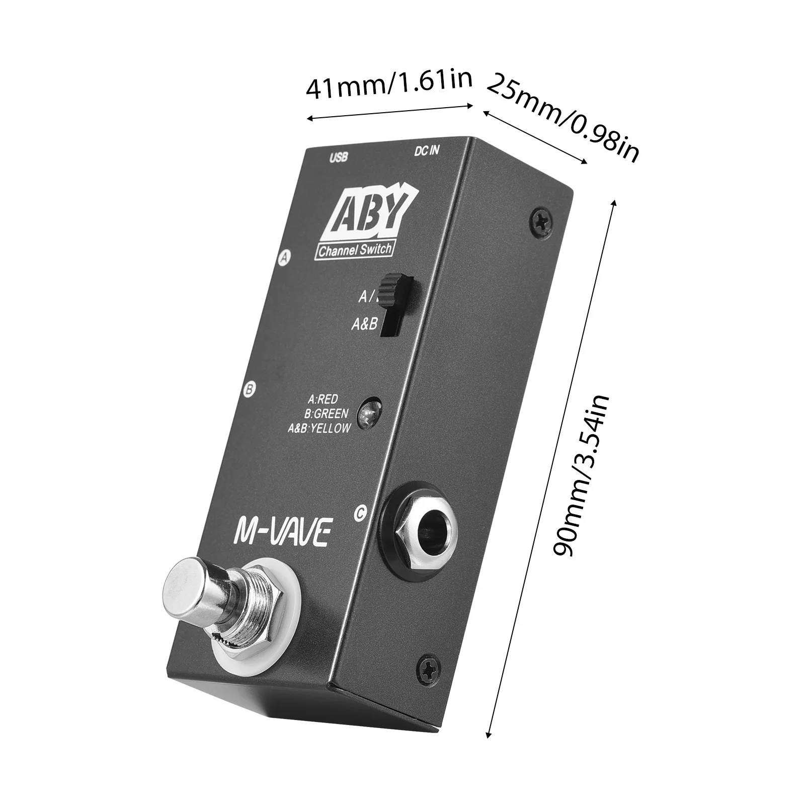 M-VAVE ABY Line Selector AB Switch Mini Guitar Effect Pedal True Bypass Guitar Bass Pedal AB Box - ABY Channel Switch