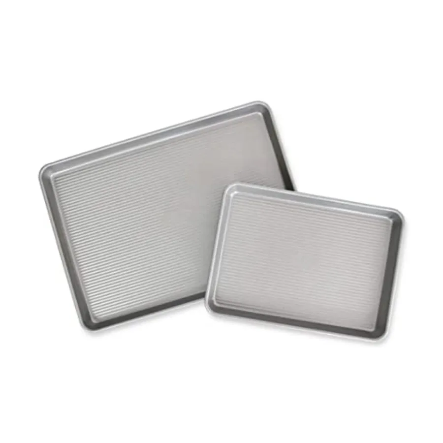 

Набор из 2-х противней с антипригарным покрытием: полноразмерная и половинная, из алюминизированной стали