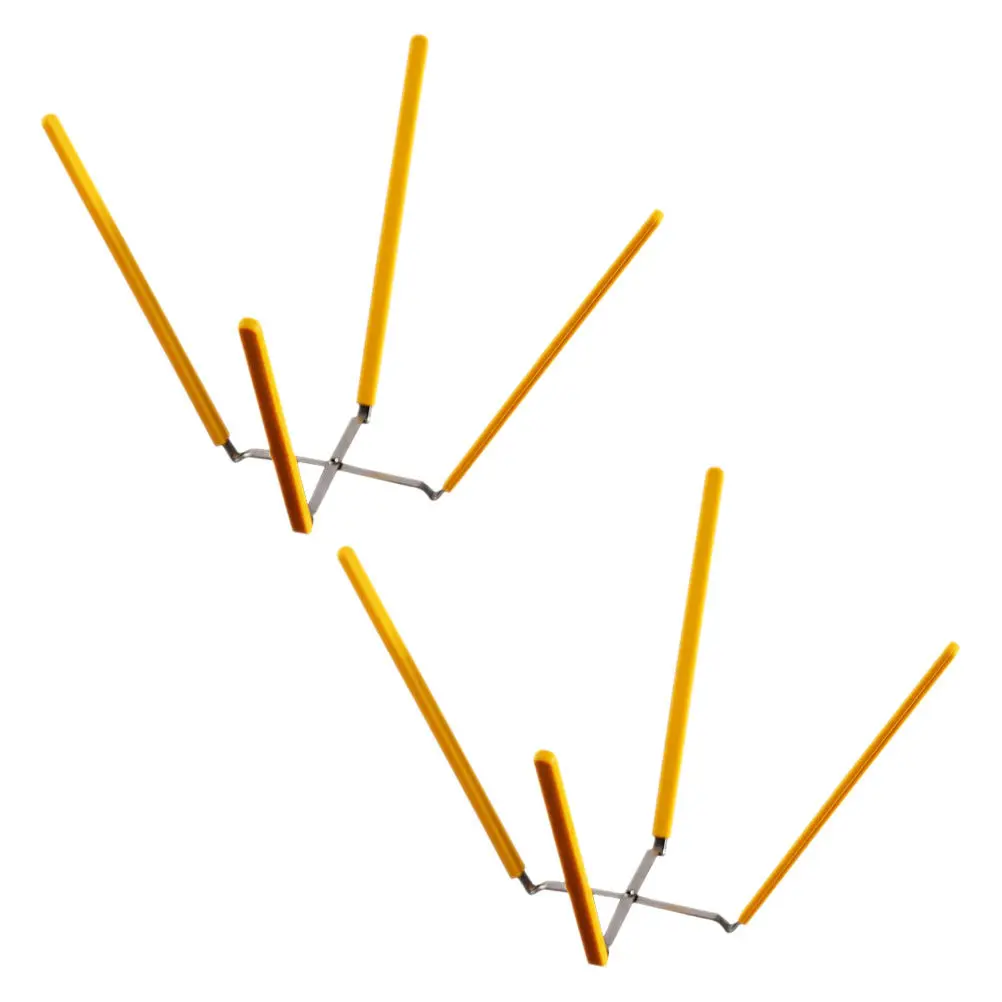 

2Pcs Four-Claw Non-Slip Scratch-Resistant Cake Cooling Rack Stainless Steel Silicone Foldable for Chiffon Cake Baking Cooling