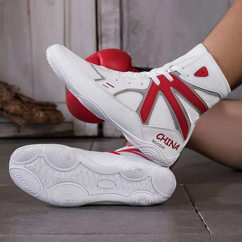

Professional Wrestling Shoes Men Anti-Slippery Boxing Shoes For Man High Boxing Fighting Boots Wearable Competition Sport Shoe