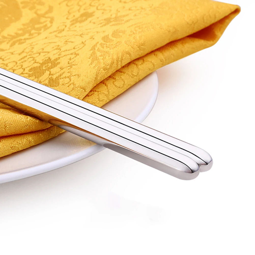 

2 Pair Inch Stainless Steel Chopsticks Long Stainless Steel Chopsticks Cooking Utensils Non Toxic Safe Easy Clean Storage Tools