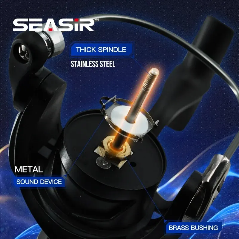 Carrete SEASIR Flecha Negra – 5+1 rodamientos y arrastre suave - imagen 5