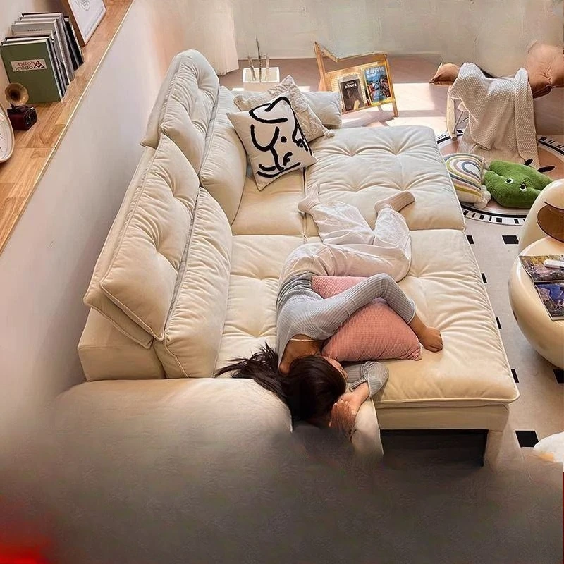 Electric sofa bed fabric living room small apartment folding telescopic cat scratching cloth function sofa