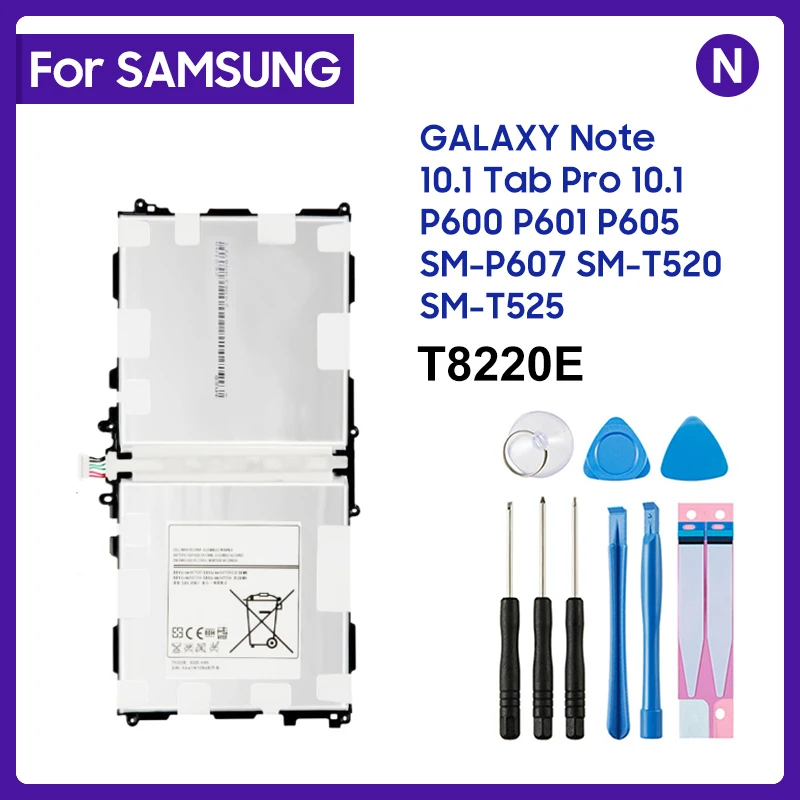 Batería T8220C T8220E 8220mAh para Samsung GALAXY Note 10,1 Tab Pro P600 P601 P605 P607 SM-T520 SM-T525 baterías de tableta
