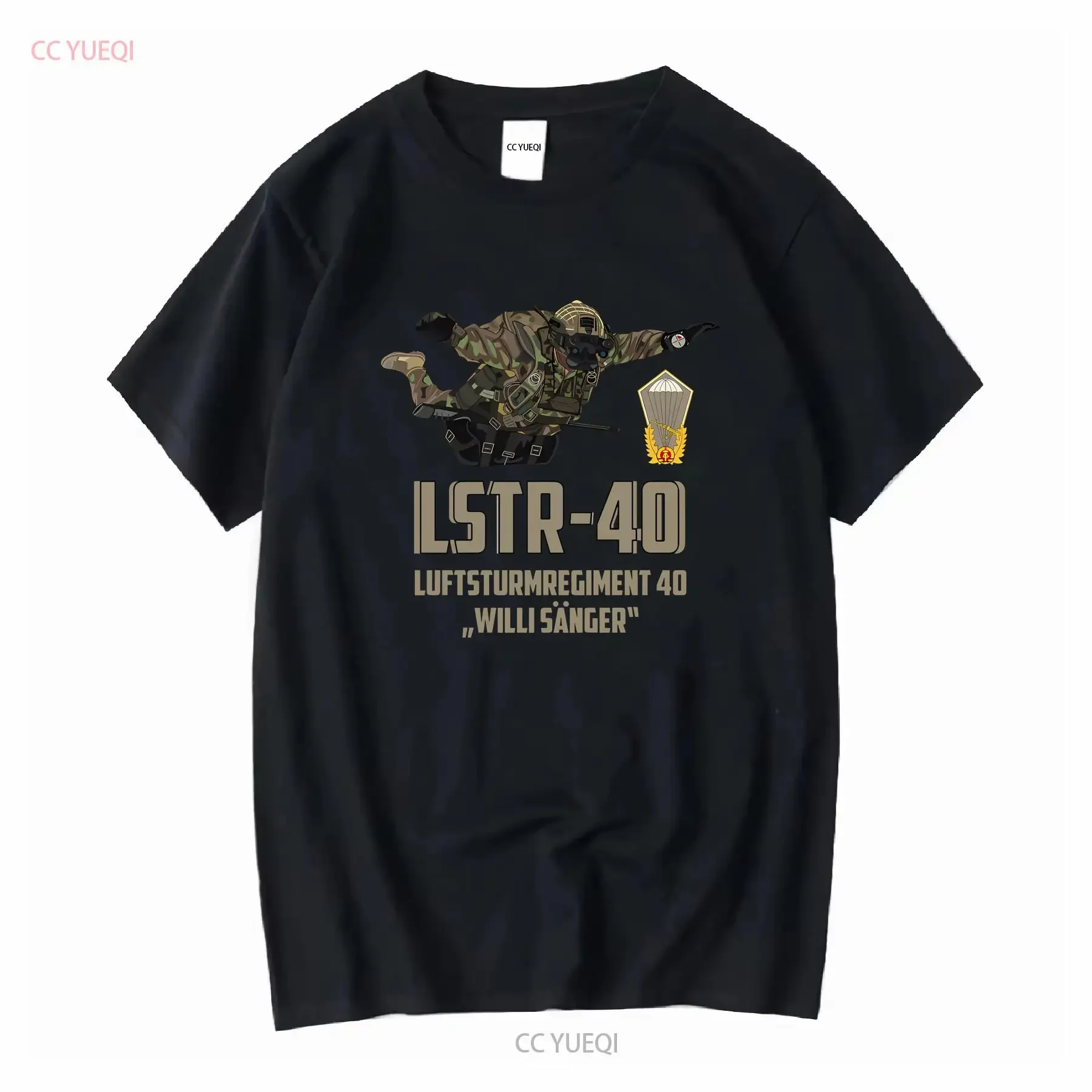 Hot Sale Luftsturmregiment 40 DDR GDR Special Force Paratrooper T Shirt vintage Washed Unisex Comfortable Top For Everyday Wear