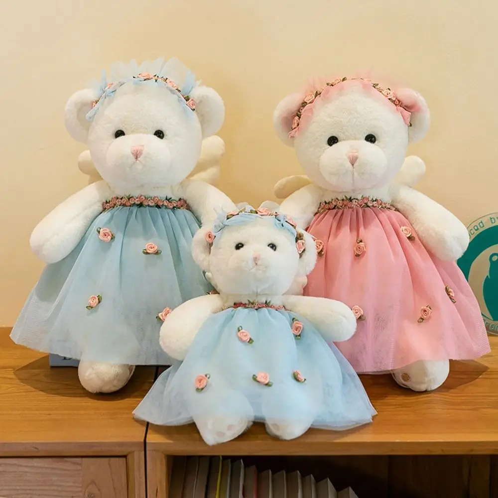 Prinzessin Stil Bär Hochzeit Kleid Paar Bären Bär Puppe Simulation Cartoon Stofftier Kissen Geburtstag Party Decor