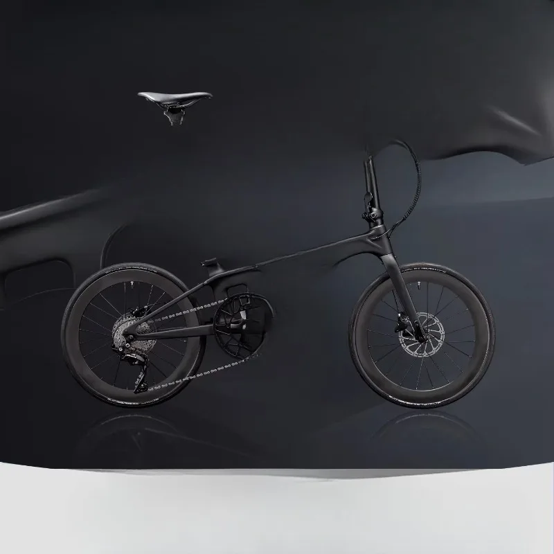 Carbon fiber folding bicycle 20 inch oil brake adult male and female students