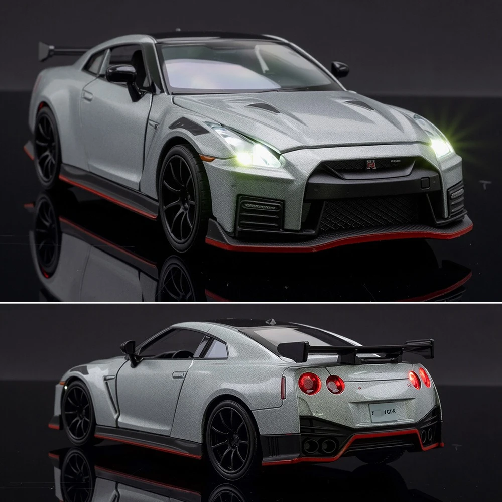 

1:32 GT-R NISMO R35 Sports Car Diecast Metal Alloy Model car Sound Light Pull Back Collection Kids Toy Gifts
