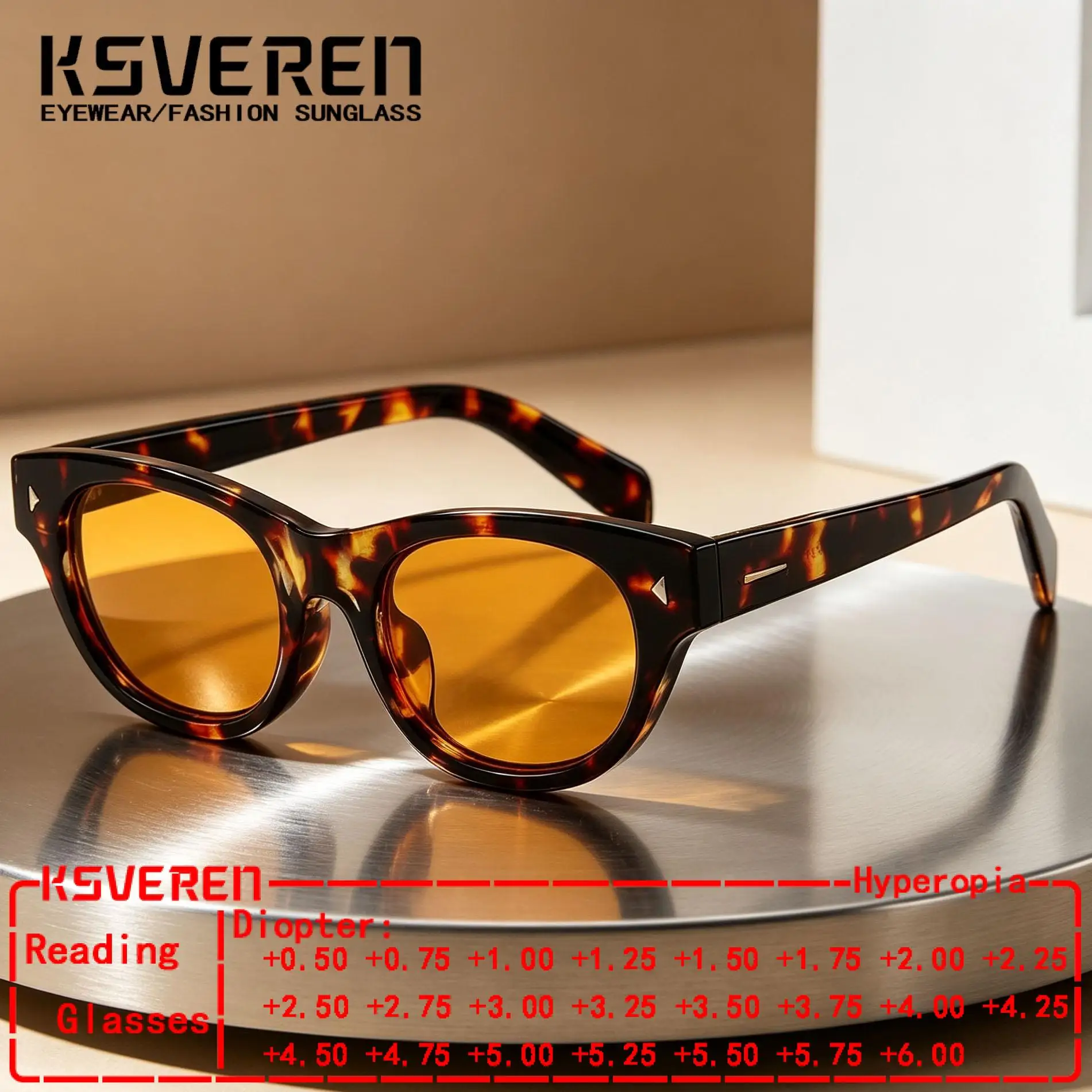 Fashion Women Men Finished Yellow Reading Sunglasses Outdoor Shade Single Focus Prescription Presbyopic Eyewear Readers ﻿