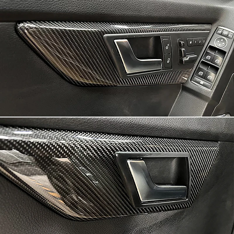 

Для Mercedes Benz GLK X204 2013-2015 автомобильная дверная ручка, панель, защитная крышка, углеродное волокно, аксессуары для интерьера, наклейка