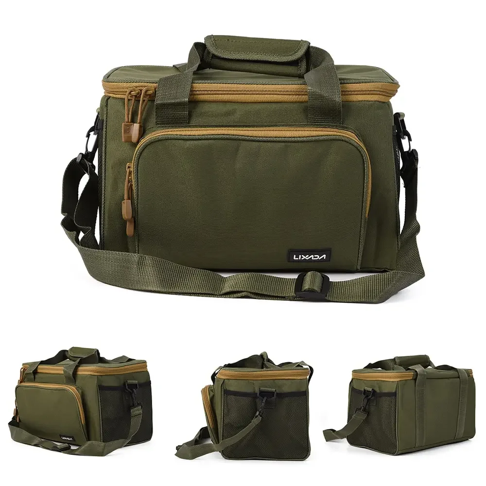 Men Fishing Bag Reel Lure Storage Shoulder Pack Fishing Tackle Bag Fishing Lure Bag Accessory