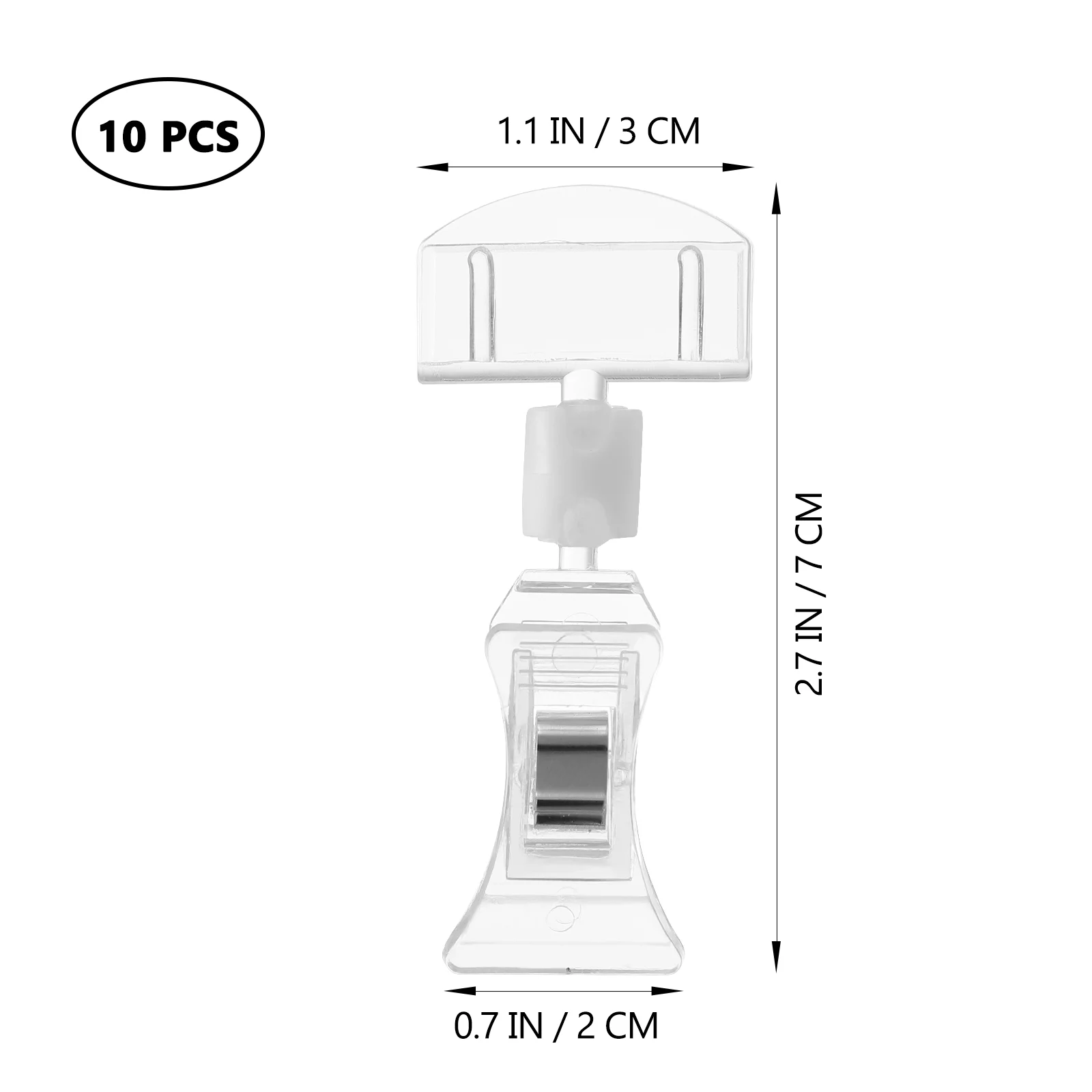 10 Pcs Acrylic Advertising Folder Monitor Stand Price Tag Fixing Clips Coat Hanger Display Holder Office Mall