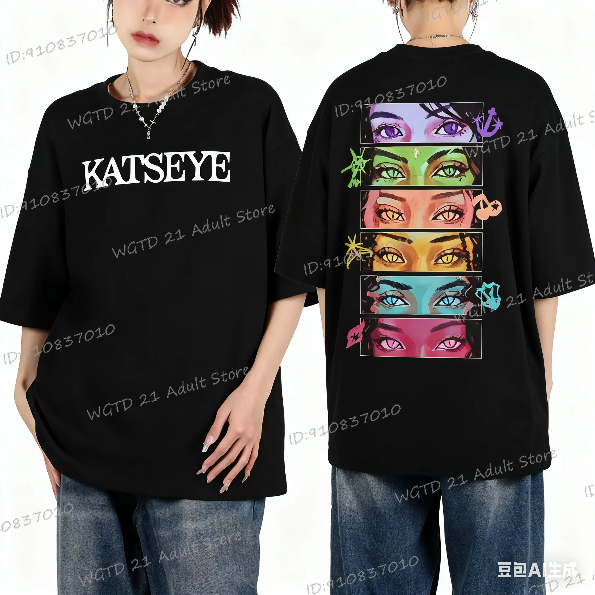

Korean Girl Group Katseye Tees women men fashion hip hop music band streetwear Round Neck pop Katseye t-shirts
