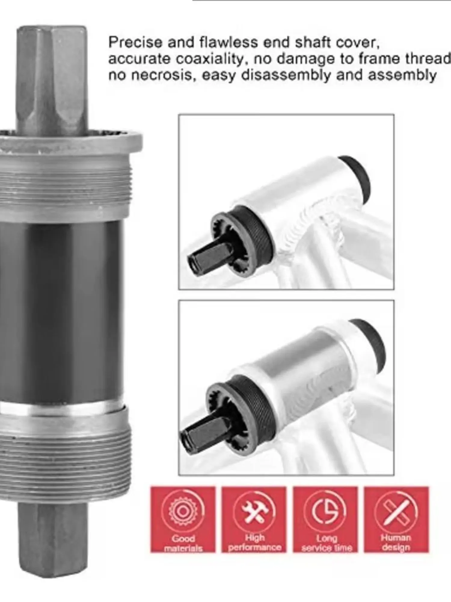 AliExpress NONE Bike Bottom Bracket, 68mm Square-Taper Bottom Bracket bicycle accessories , 110/118/120/122/127MM