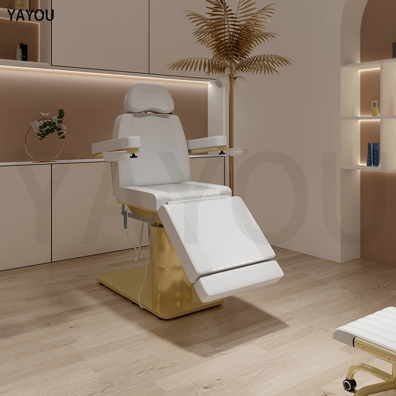 

Best Selling Luxury Facial Table With Stainless Steel Metal High Quality Beauty Salon Spa Massage Bed