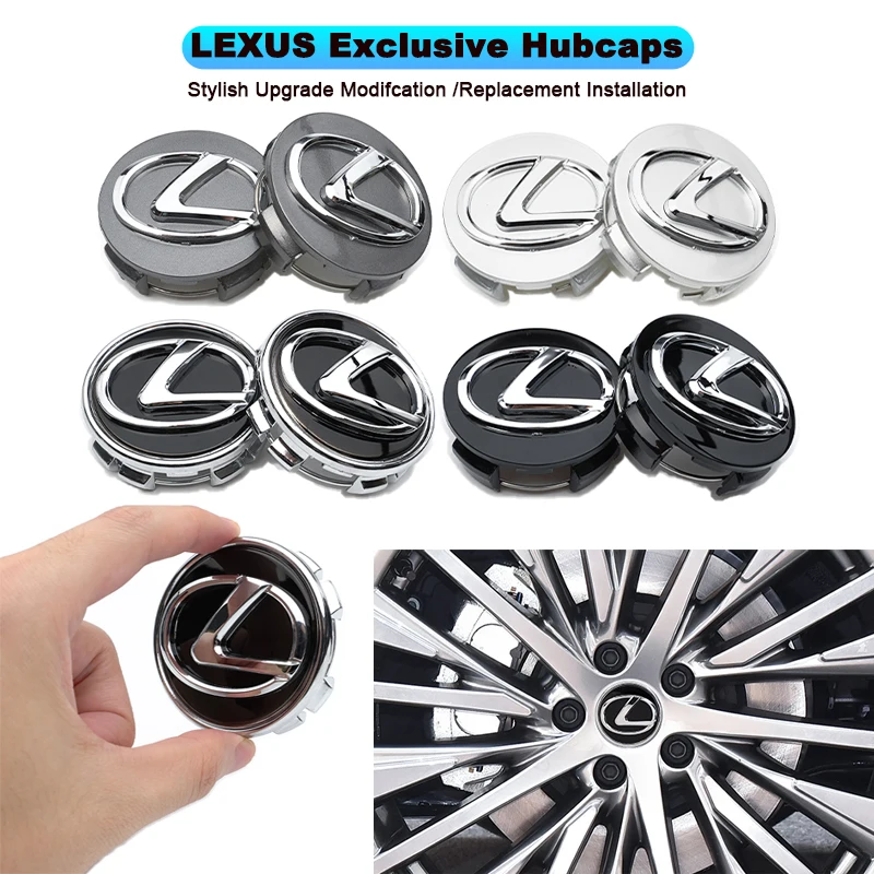 

4 шт., 62 мм, автомобильная эмблема, центральная крышка колеса, аксессуары для ступицы для Lexus F SPORT ES UX 300e GS GX IS LS LX CT LC RC LBX NX RX 350h 450h