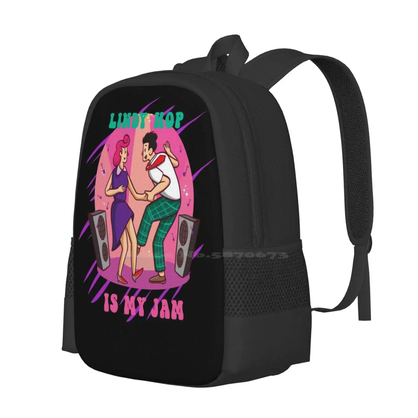 Hop Swing Dance Hop Is My Jam Bag Backpack For Men Women Girls Teenage Balboa Swing Dance Shag Blues East Coast Swing Hopper