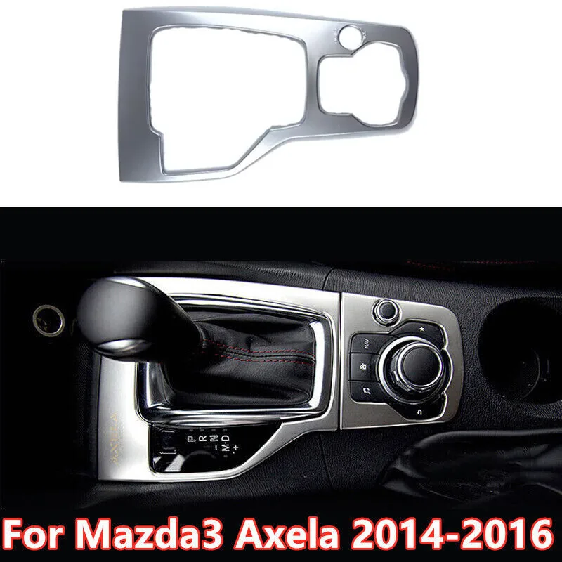 

For Mazda3 Axela 2014-2016 AT Gear Shift Holder Panel Cover Trim Decor Silver